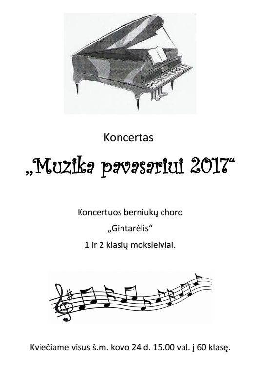 Muzika pavasariui 2017