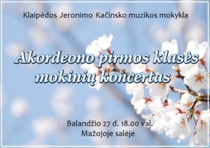 Akordeono i-os klasės koncertas